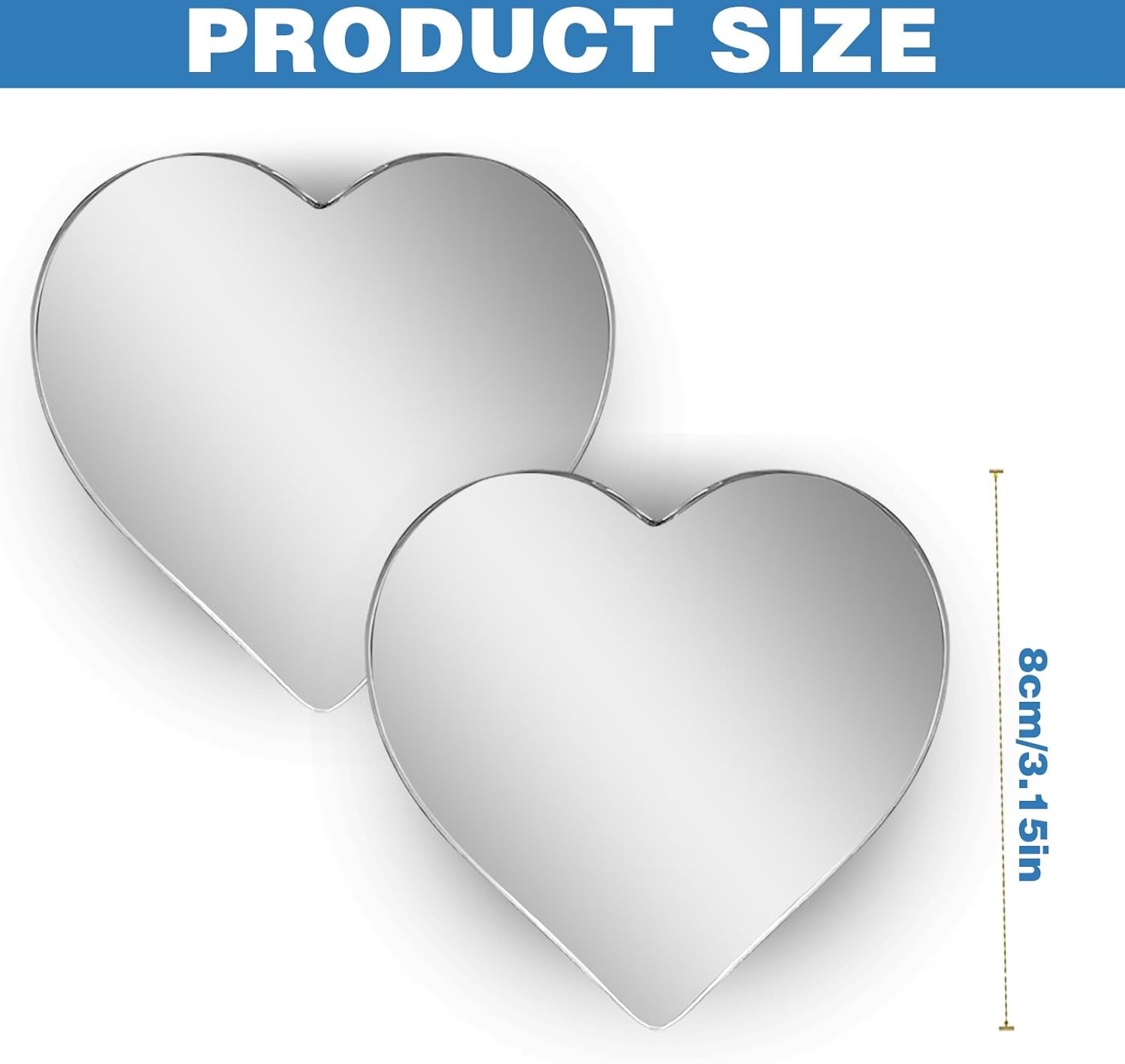 2Pcs Cars Heart Shaped Blind Spot Mirrors Car Side Mirror Blindspot Adjustabe Angle Removable Wide Angle Convex RearView Mirror for Enhanced Safety Universal Fit Stick, Car Accessories for Cars Suvs - Image 2