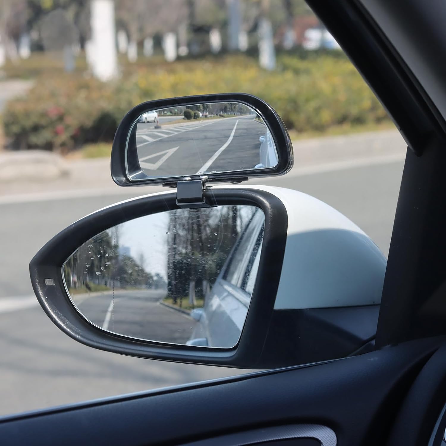 Blind Spot Mirrors for Trucks and Cars,Automotive Side View Concave Mirror Blindspot,360° Large Convex Rearview Exterior Mirror Accessories for Truck and Car(1Pack Black) - Image 7