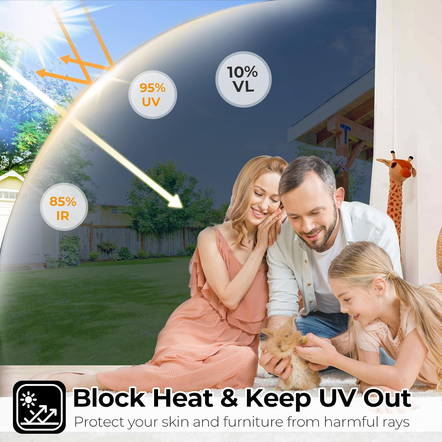 Coavas One Way Privacy Window Film with 3 Tools, Reflective Mirror Home Window Tint See Out Not in Sun Blocking Window Security Clings Self-Adhesive Daytime Privacy House Window Cover,17.5x78.7in - Image 5