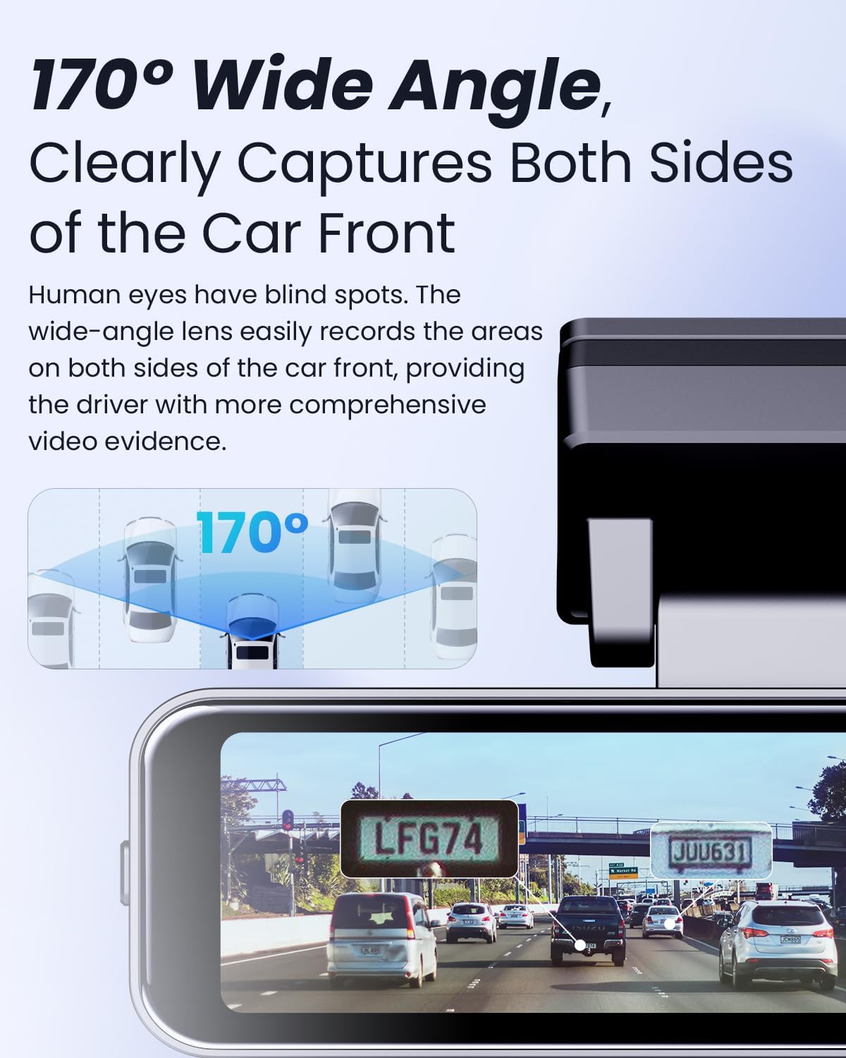 Dash Cam 4K Front, Built-in WiFi GPS Dash Camera for Cars, 3.2" IPS Screen Dashcam with App Control, Free 32G Card, 170°Wide Angle, 24H ParkingMode, WDR, Night Vision, G-Sensor - Image 4